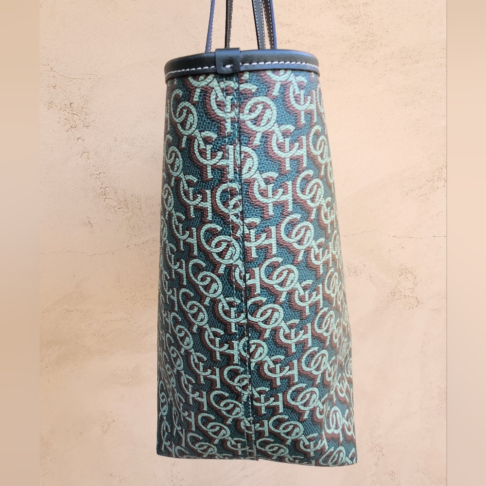 Coach City Tote – Green Monogram Print | Style CF342 - Picture 6 of 13